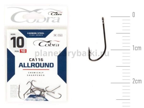Крючки Cobra Allround CRYSTAL CA116 №10, 10шт.