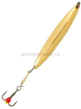 Блесна вертикальная Lucky John NAIL BLADE с цепочкой и тройником 55мм, 11гр., цвет G блистер