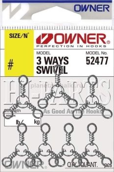 OWNER Вертлюг тройник 3 Ways Swivel №9 11шт