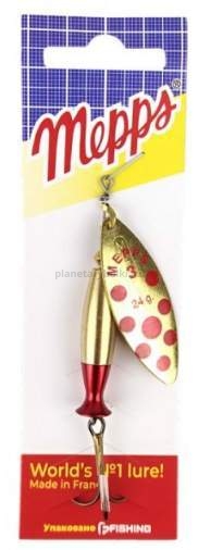 Блесна вращающаяся MEPPS Aglia Long Heavy №3, 24гр., цвет OR PTS red