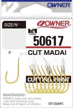 Крючок OWNER Cut Madai gold №1, 10шт.