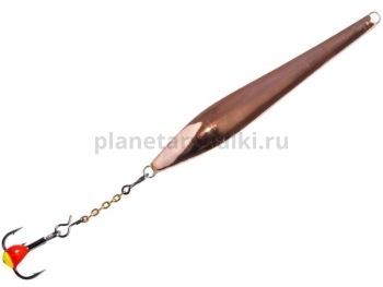 Блесна вертикальная Lucky John DOUBLE BLADE с цепочкой и тройником 55мм, 6гр., цвет CS блистер