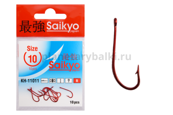Крючки Saikyo O'Shaughnessy Red KH-11011 №10, 10шт.