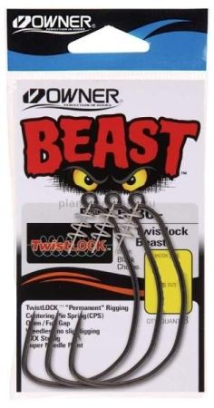 Крючок OWNER Beast With Twist Lock BC №4/0, 3шт.