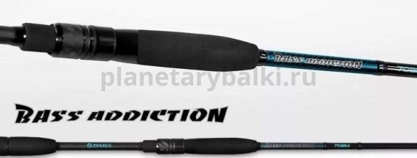 Спиннинг ZEMEX BASS ADDICTION 662M 1,98м, тест 6-21гр.