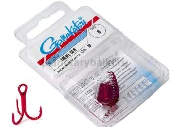 Крючки-тройники Gamakatsu 13R TREBLE HOOKS RED №08, 10шт.