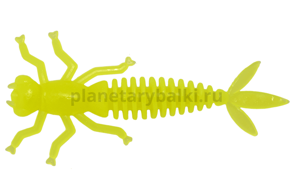 Приманка силиконовая LureMax KARAKATITSA 2'' 5см, Chartreuse 08-001, 8шт.
