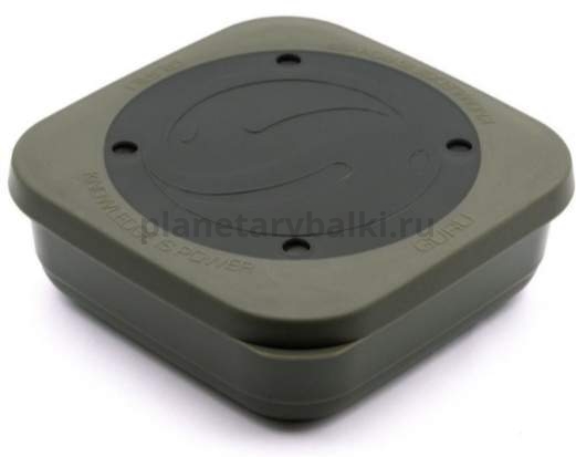 Коробка для наживки GURU Bait Box Solid Lid 2.2 зеленая 1,25л