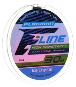 Леска зимняя FLAGMAN F-LINE Ice Crystal 30м, 0.14мм, 2,4кг