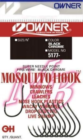 Крючки OWNER 5177 Mosquito Hook BC №6/0, 3шт.