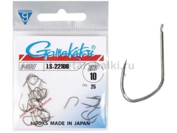 Крючки Gamakatsu LS-2210B HOOKS BRONZE разм. 10 25шт.