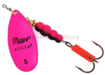 Блесна вращающаяся MEPPS Aglia Fluo №5, 13гр., pink