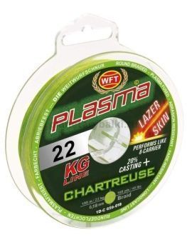 Шнур плетёный WFT KG PLASMA LAZER SKIN Chartreuse 150м, 0,18мм, 22кг