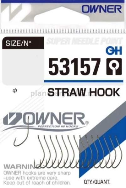 Крючки Owner Straw Hook w/eye brown №8, 13шт.
