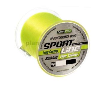 Леска CARP PRO Sport Line Fluo Yellow 1000м, 0,265мм, 5,1кг
