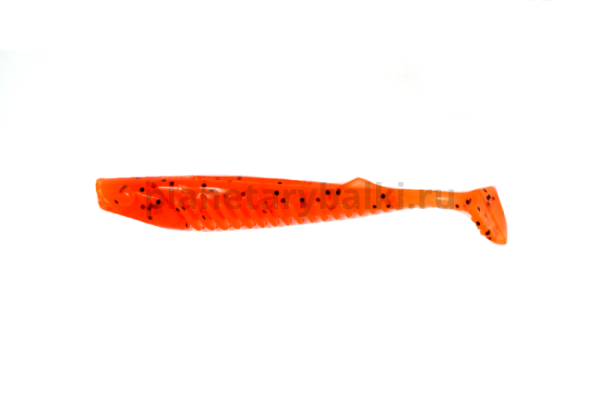 Виброхвост LureMax VISHNU 4'' 9см, Fire Carrot 05-008, 5шт.