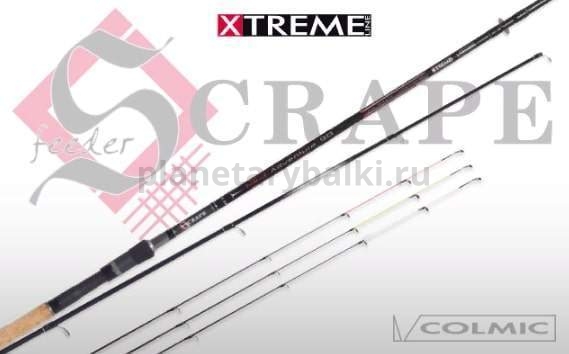 Удилище фидерное COLMIC NEXT ADVENTURE 3,9м, тест 90гр., Carbon:Yellow (1.1/2oz)+Red (2oz)+White (3oz)