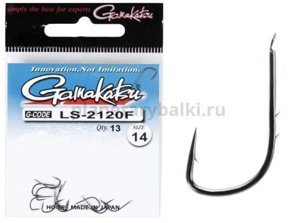 Крючки Gamakatsu LS-2120F NEW LABEL HOOKS BLACK разм. 14 13шт.