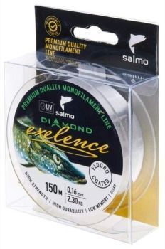Леска монофильная Salmo Diamond EXELENCE FLUORO COATED Clear 150м, 0,16мм, 2,3кг