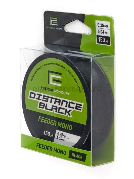 Леска монофильная Feeder Concept Distance Black 150м, 0,25мм, 5,2кг