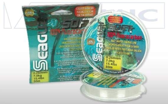 Леска флюорокарбон COLMIC SEAGUAR SOFT КUREHA 50м, 0,185мм, 3,5кг