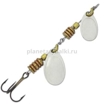 Блесна вращающаяся ILBA TONDO tandem n/d №1+2, 8гр., цвет silver