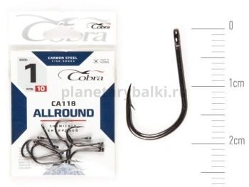 Крючки Cobra Allround HANNA CA118 №1, 10шт.