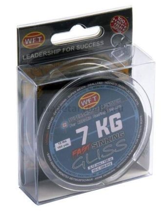 Шнур плетёный WFT KG GLISS SINKING Black 150м, 0,12мм, 7кг