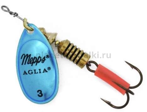 Блесна вращающаяся MEPPS Aglia Platium №3, 6,5гр., цвет AG/blue