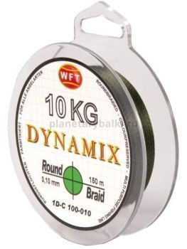 Шнур плетёный WFT KG ROUND DYNAMIX Green 150м, 0,10мм, 10кг