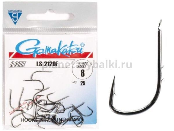 Крючки Gamakatsu LS-2120F HOOKS BLACK разм. 08 25шт.