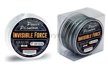 Леска монофильная Power Phantom Invisible Force CLEAR 100м, 0,40мм, 15,1кг