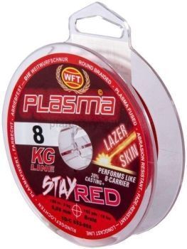 Шнур плетёный WFT KG PLASMA LAZER SKIN Stay Red 150м, 0,08мм, 8кг