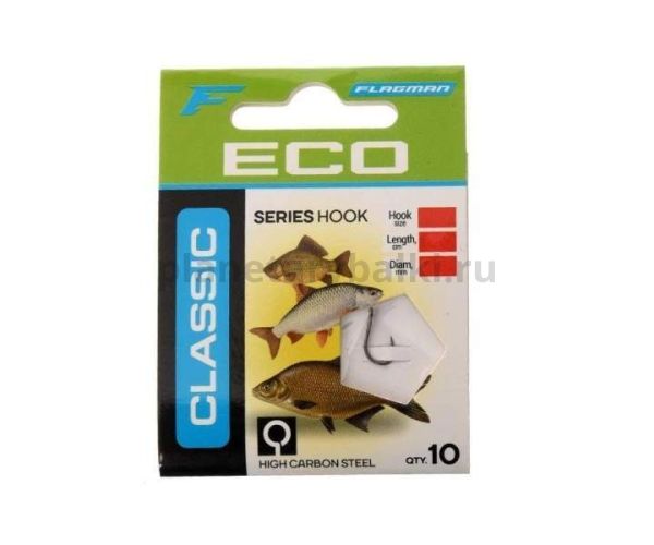 Поводок готовый FLAGMAN Classic Hooks To Nylon 4 №12, 10шт.