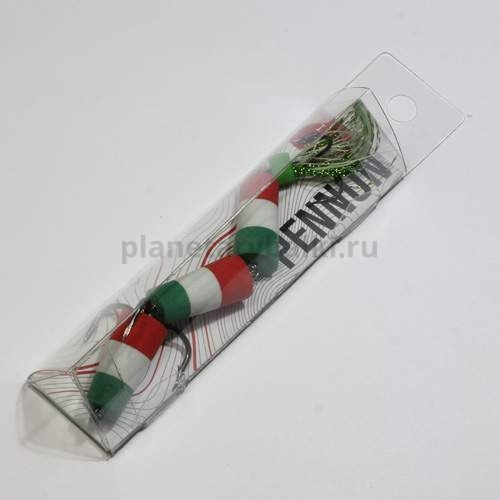 Приманка джиговая Lucky John PENNON 130 зел./бел./крас. в блистере