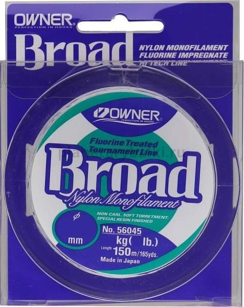 Монофильная леска OWNER Broad 150м, 0,40мм, 13кг