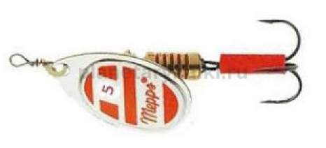 Блесна вращающаяся MEPPS Aglia Blanc Rouge №5, 13гр., цвет white/red