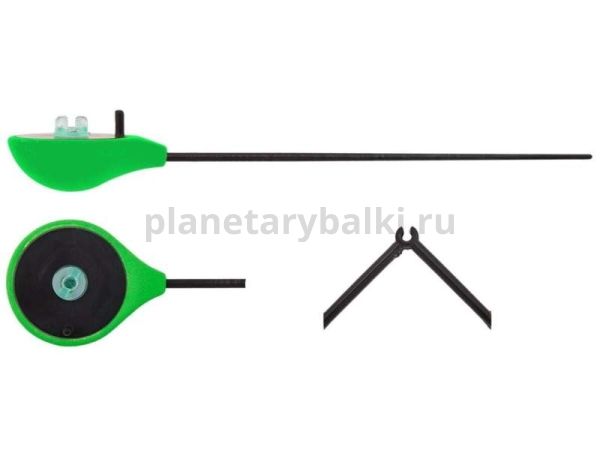 Удочка-балалайка зимняя Salmo HANDY ICE ROD зеленая 24см, 45мм