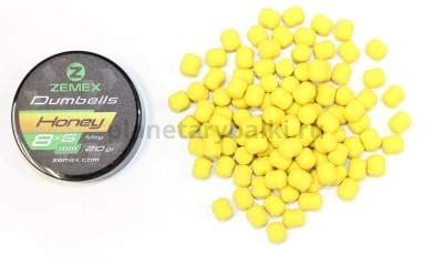 Бойлы плавающие ZEMEX Pop-Ups Dumbells Honey 8х6мм, 20гр.