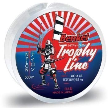 Монофильная леска Benkei Trophy Line 500м, 0,33мм, 8,6кг, #4 прозрачный 