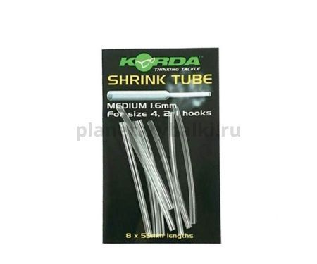 Трубка термоусадочная KORDA Shrink Tube Clear 1,6мм