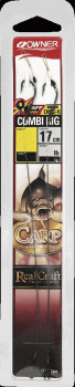 Оснастка готовая карповая OWNER ORC-6 Combi rig крючок №6, тест 15lb, длина 17см, 2шт.