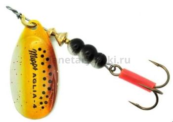 Блесна вращающаяся MEPPS Aglia Fluo №4, 9гр., brown