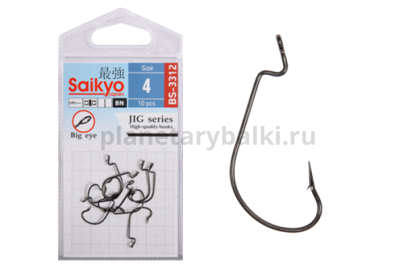 Крючки Saikyo BS-3312 BN № 4, 10шт.