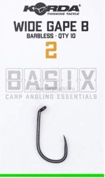 Крючки без бородки KORDA Basix Wide Gape №6, 10шт.