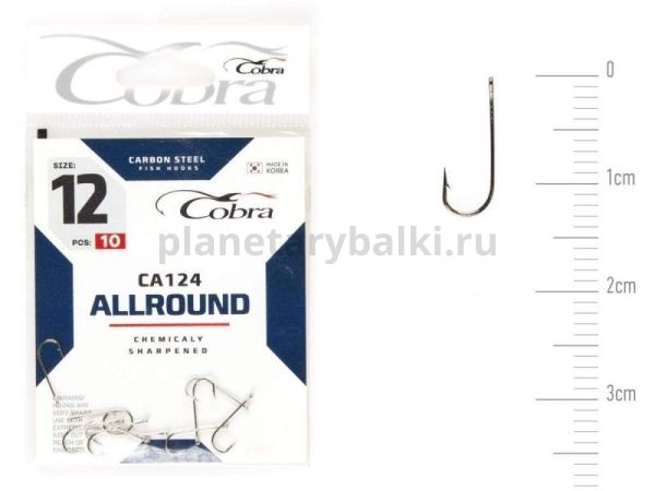 Крючки Cobra Allround ROUND CA124 №12, 10шт.