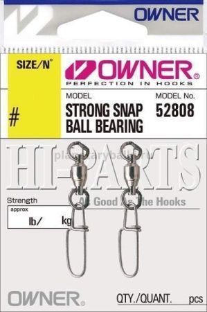 OWNER Застежка Strong Snap Ball Bearing №0 2шт