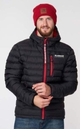 Куртка Alaskan Juneau Black, размер XXXL утепленная стеганая черный /красный