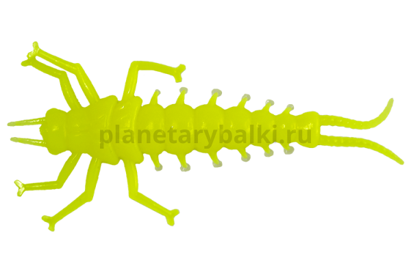 Приманка силиконовая LureMax STONE FLY 1,5'' 4,5см, Chartreuse 10-001, 10шт.