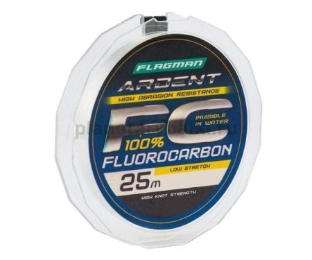 Леска FLAGMAN Ardent Fluorocarbon 25м, 0,45мм, 14кг, 30,8lb